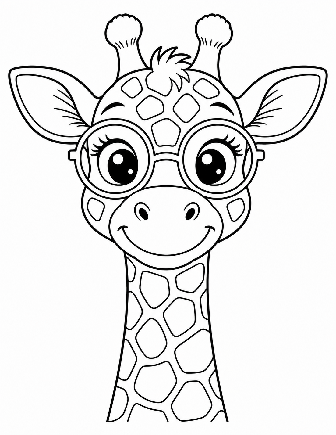 Cute Animal Line Art For Coloring