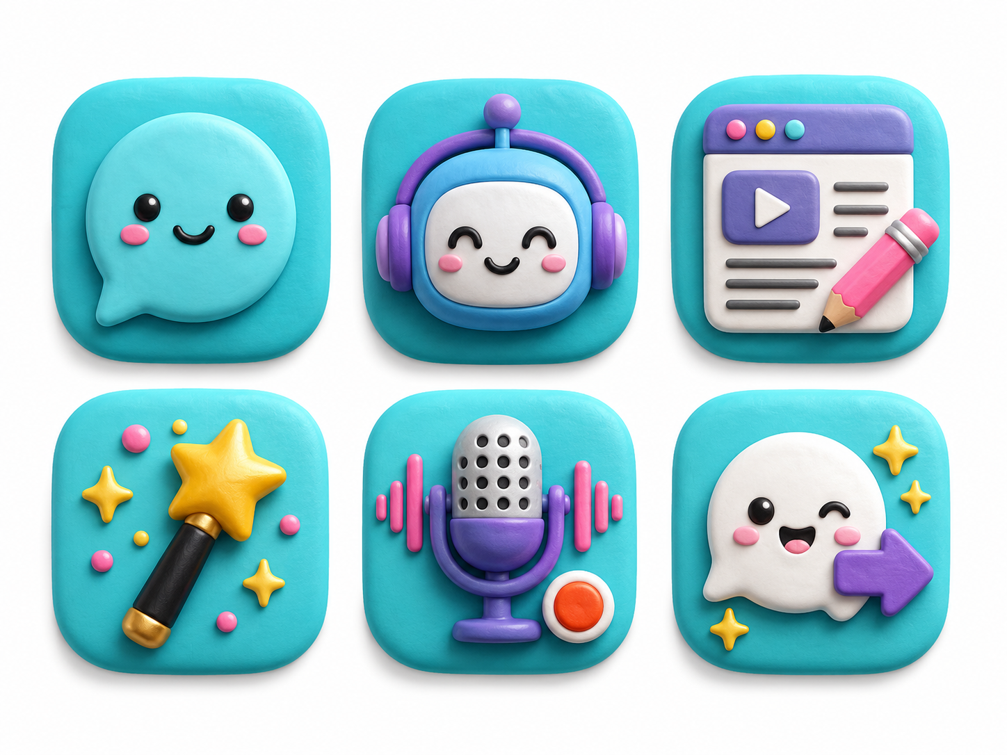 Cute App Mobile Icon Sets