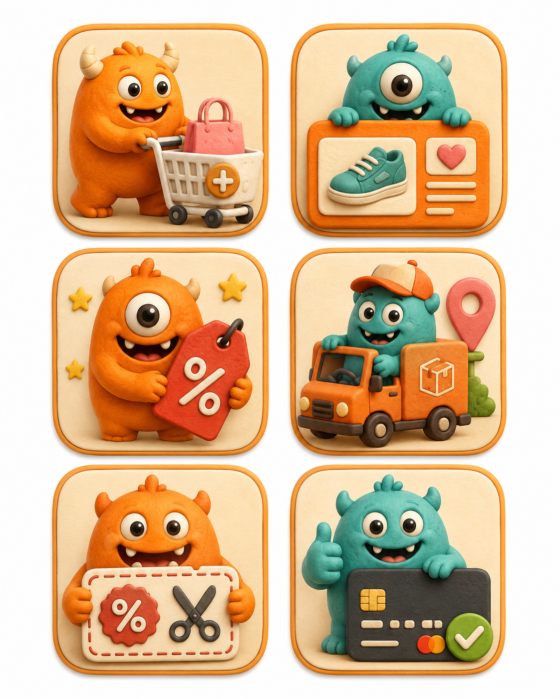 Cute App Mobile Icon Sets