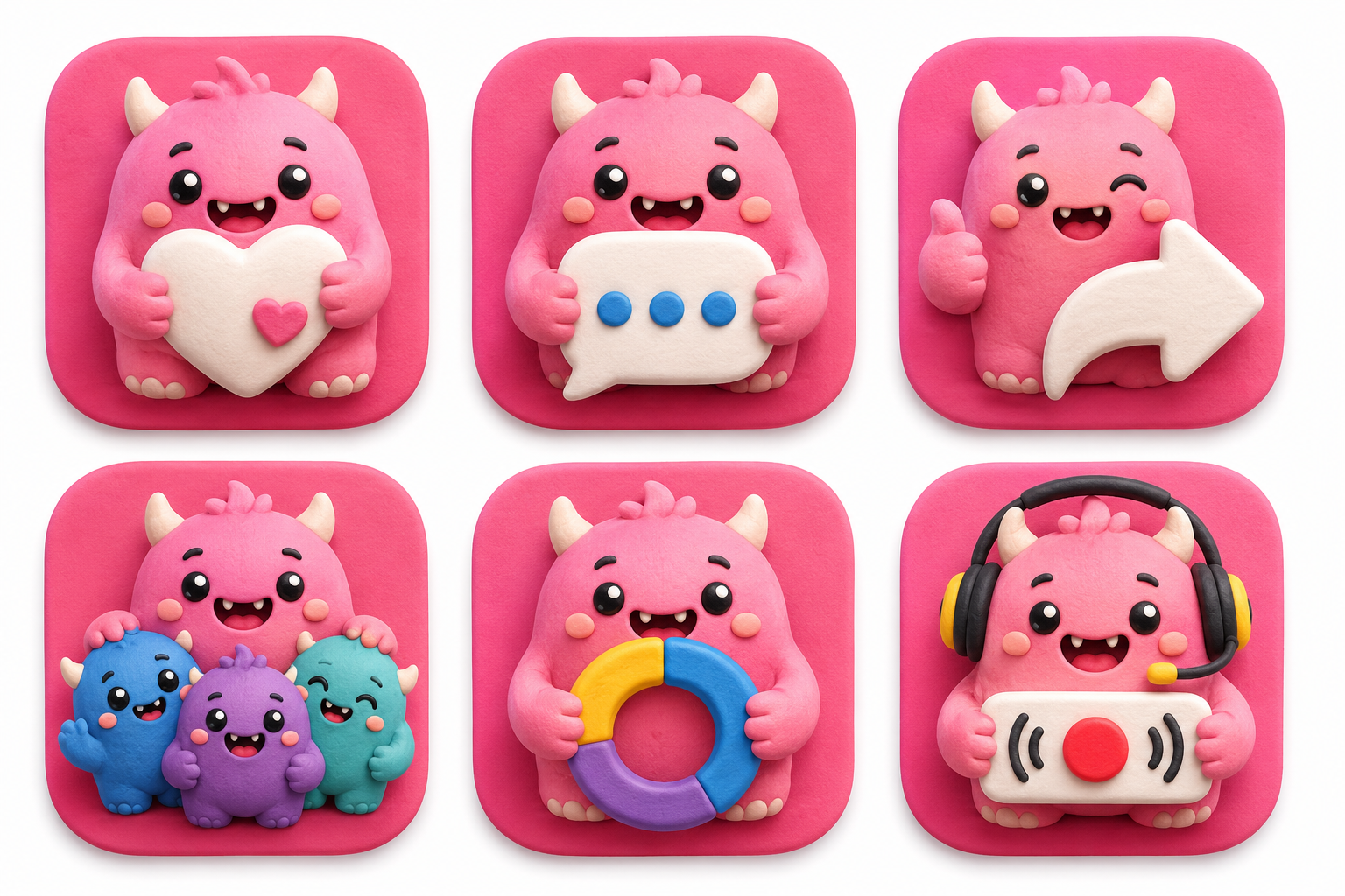 Cute App Mobile Icon Sets