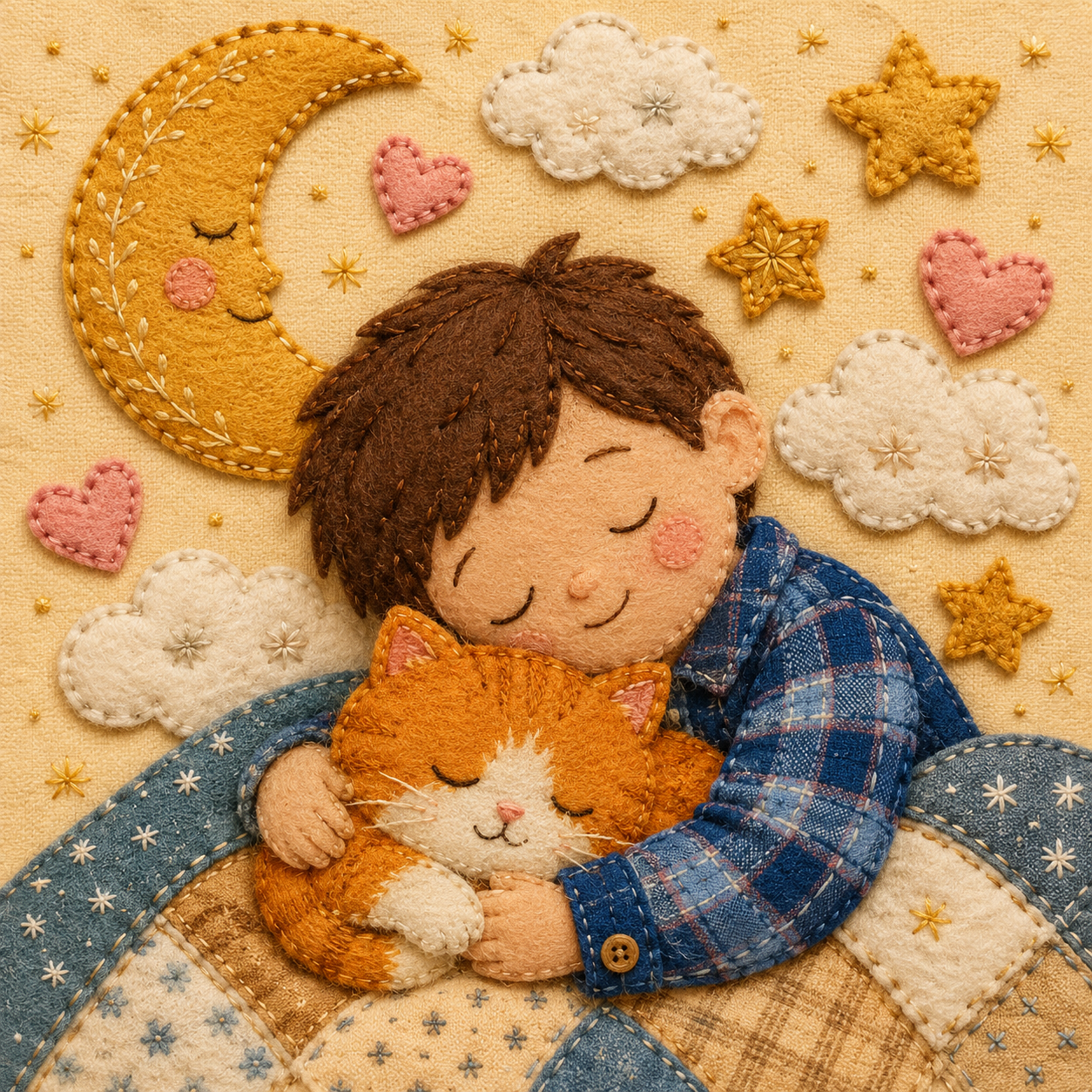 Cute Handmade Textile Art Style