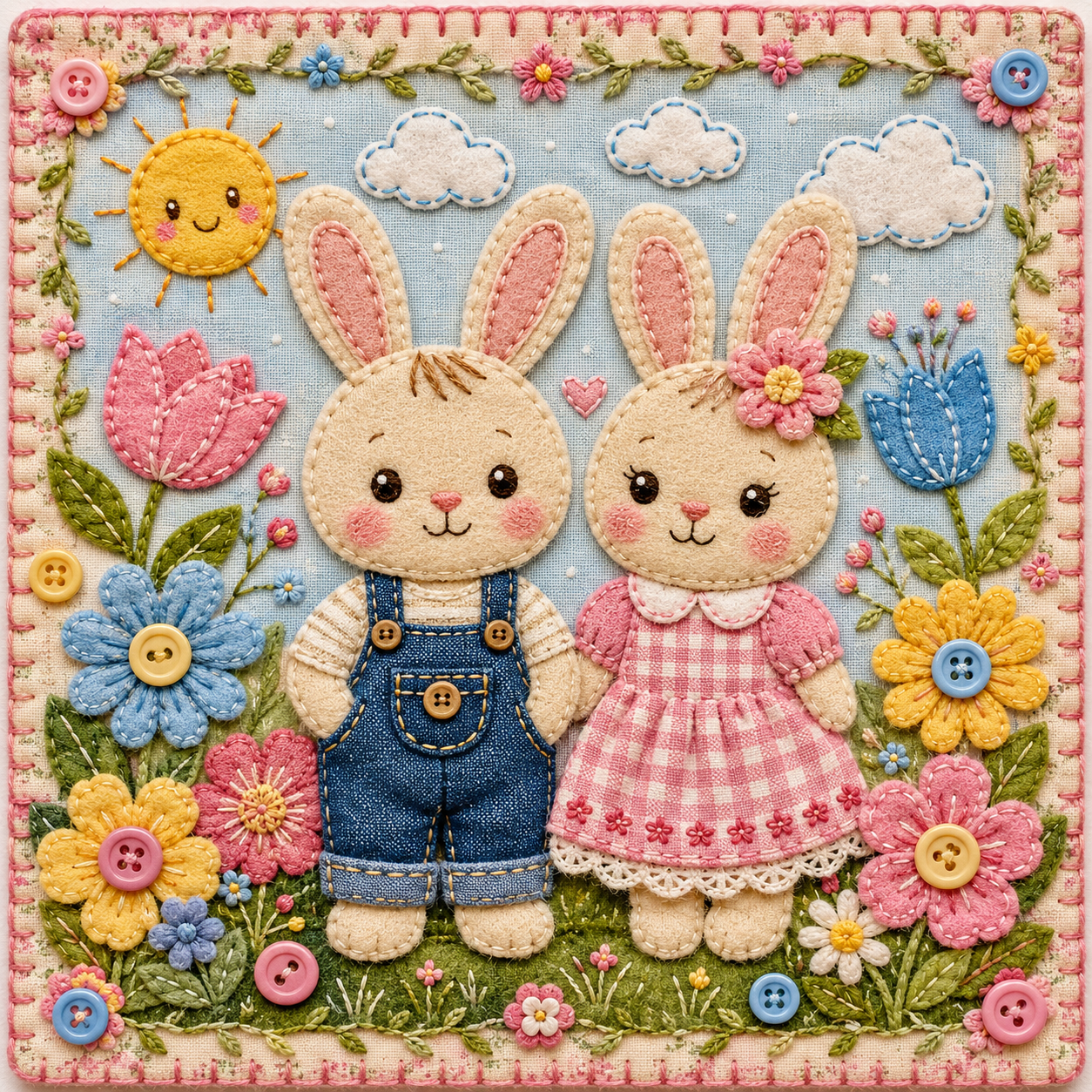 Cute Handmade Textile Art Style