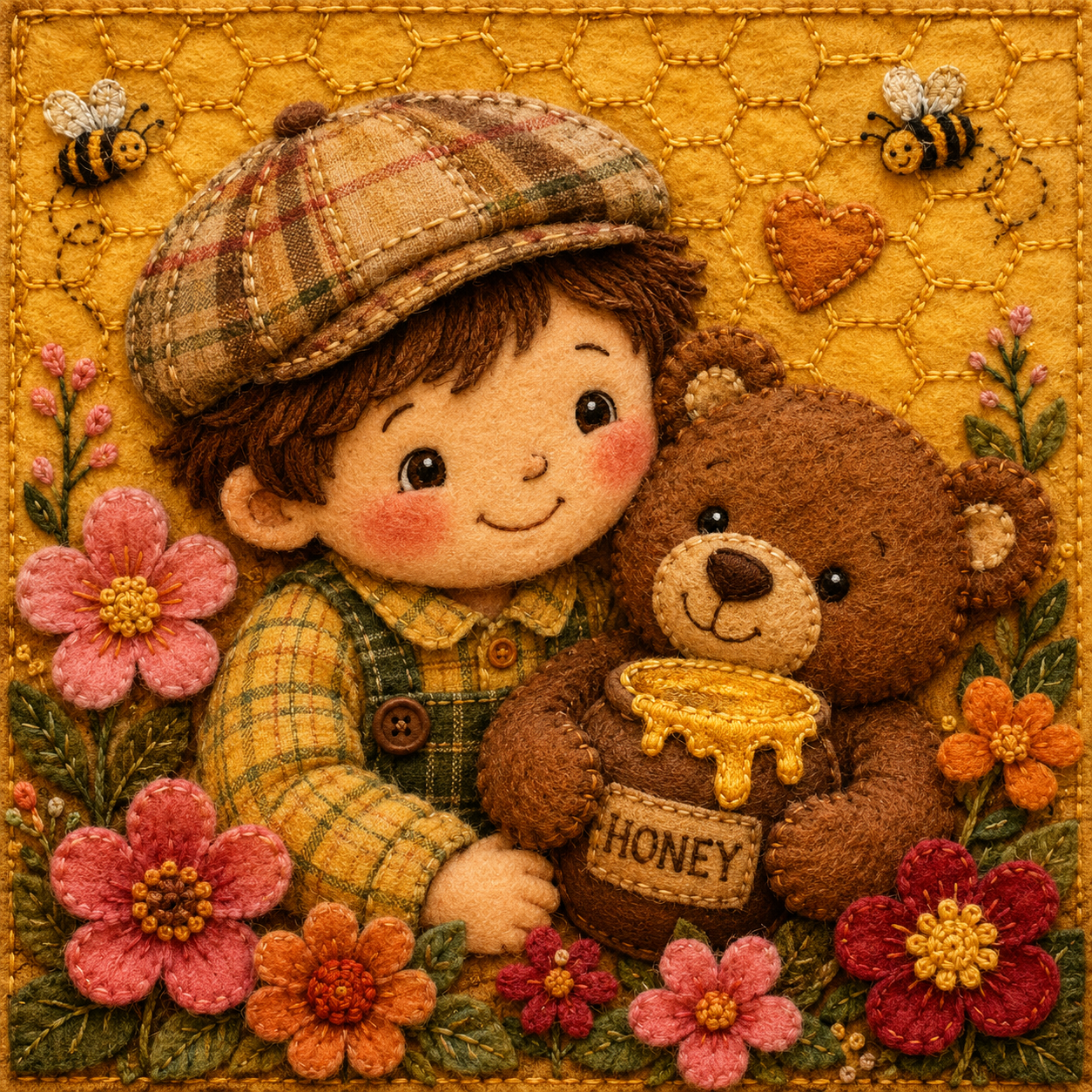 Cute Handmade Textile Art Style