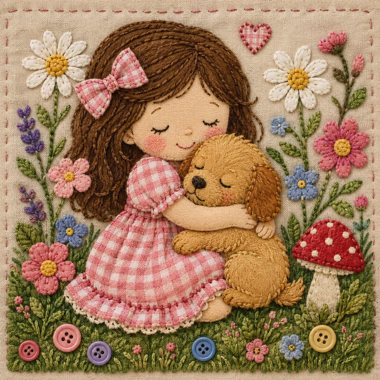Cute Handmade Textile Art Style