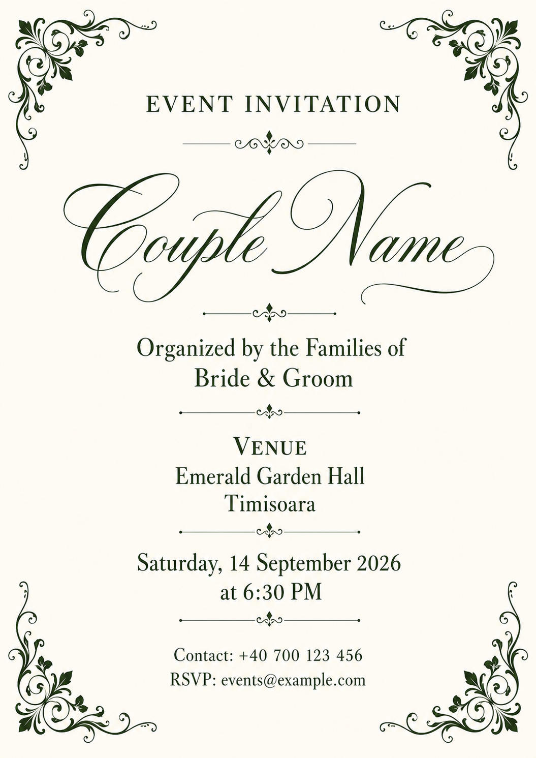 Elegant Event Invite Templates