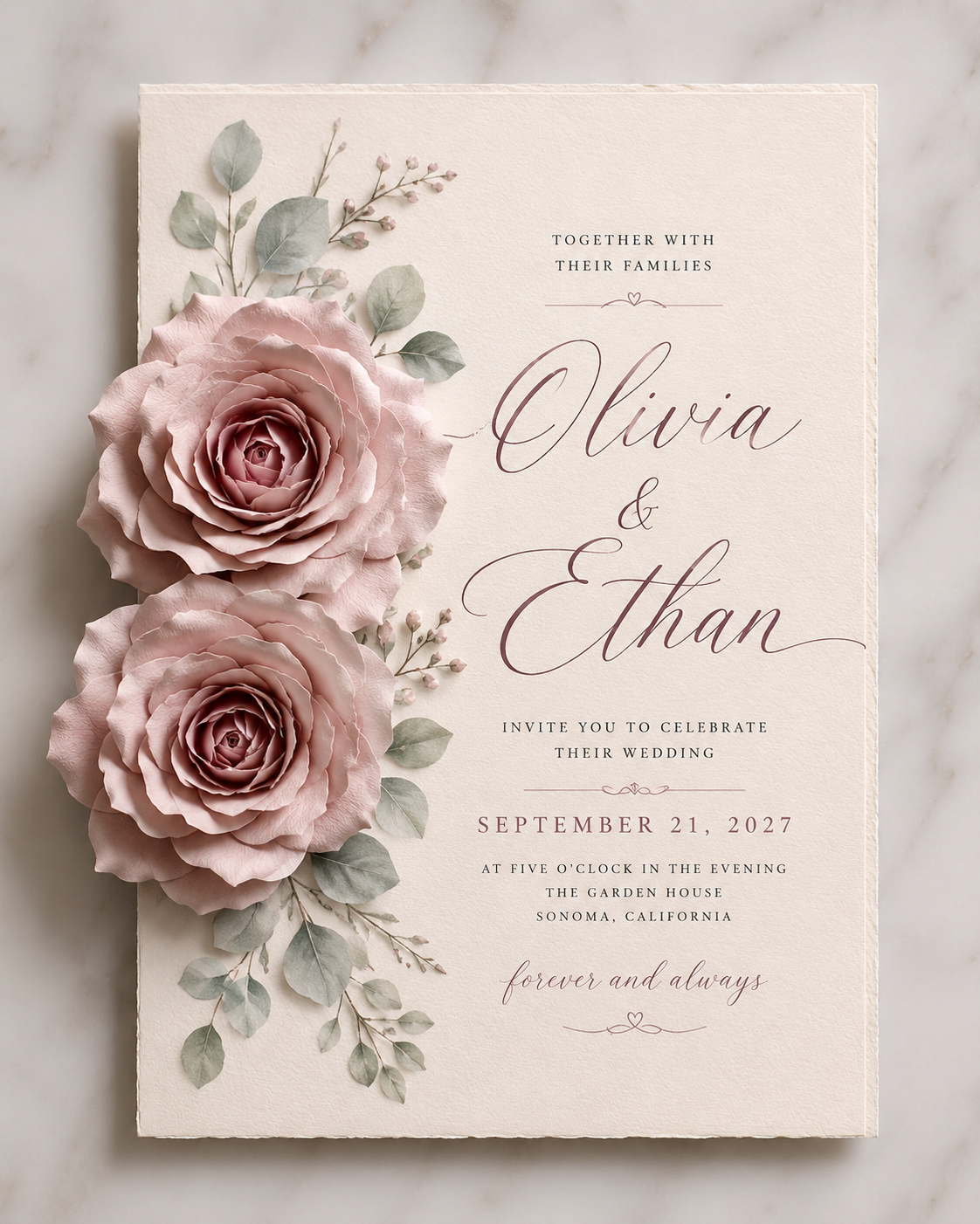 Elegant Wedding Invitation Cards