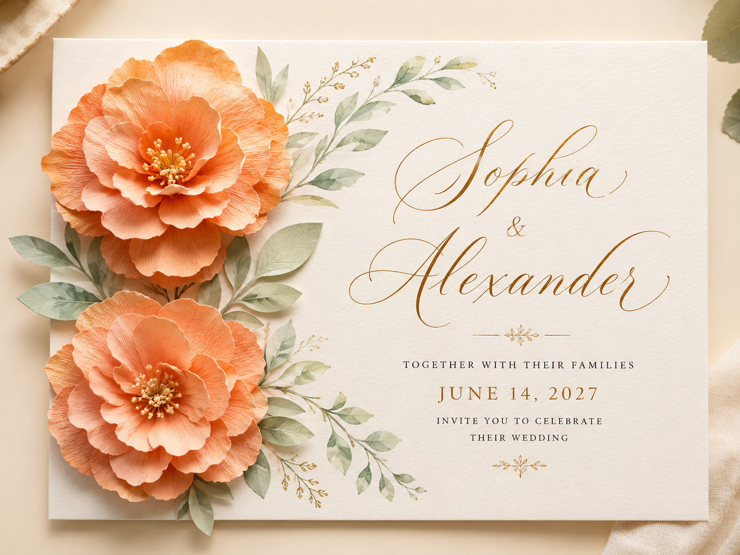 Elegant Wedding Invitation Cards