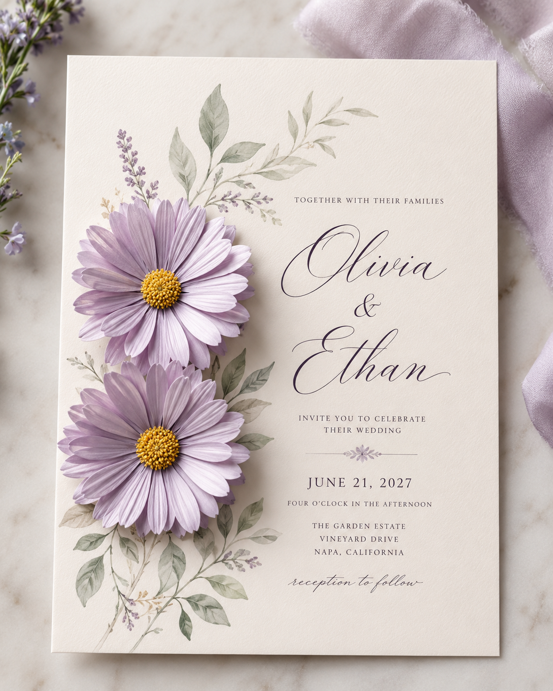 Elegant Wedding Invitation Cards