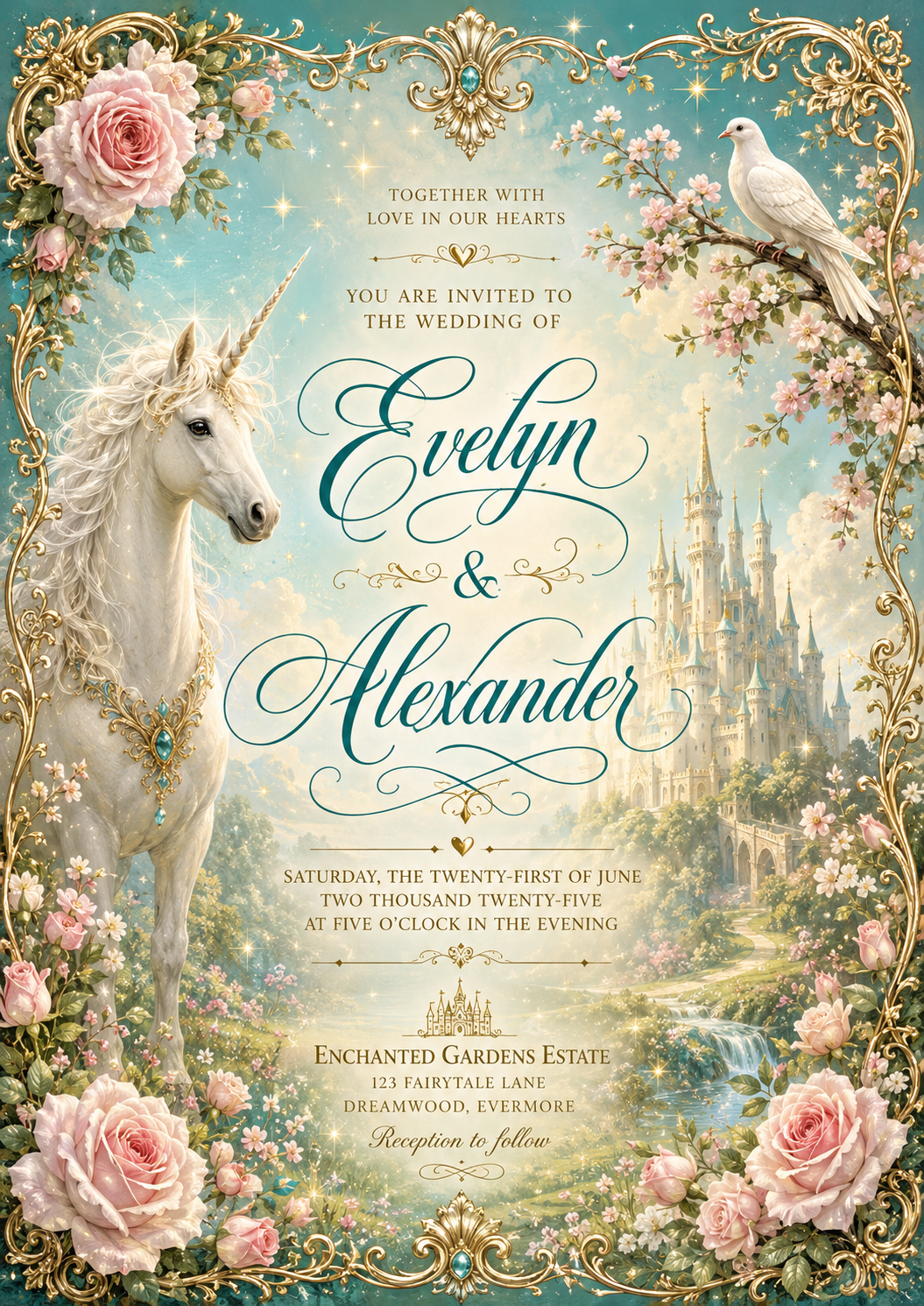 Fairytale Style Wedding Invitations