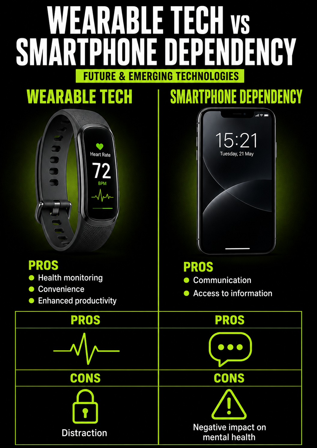 Future Tech Pros Cons Infographics