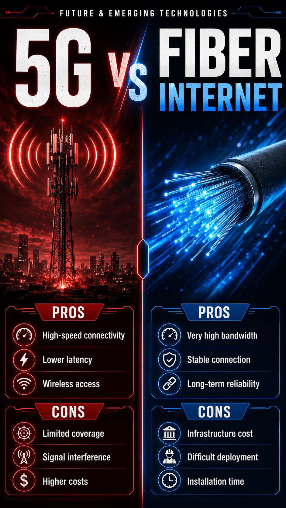 Future Tech Pros Cons Infographics
