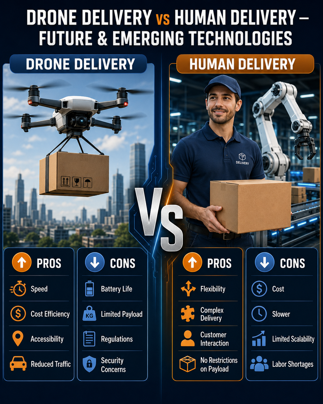 Future Tech Pros Cons Infographics