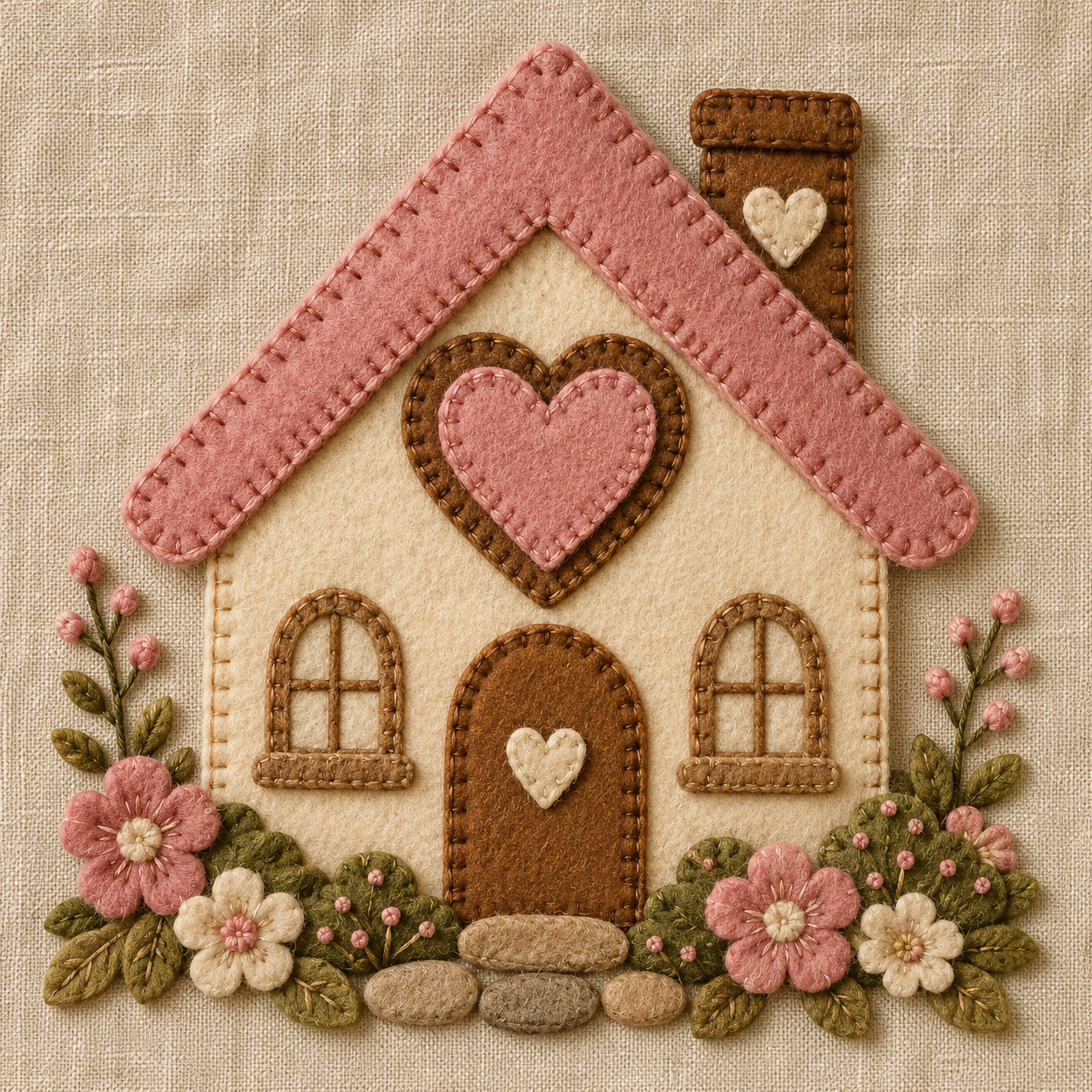 Handmade Textile Fabric Illustrations