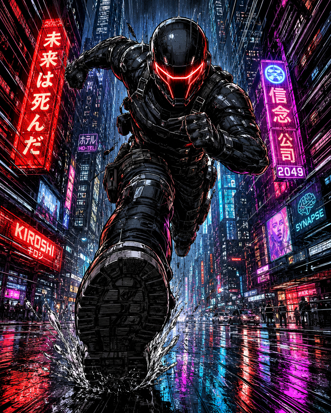 Low Angle Comic Book Style Hero Shots