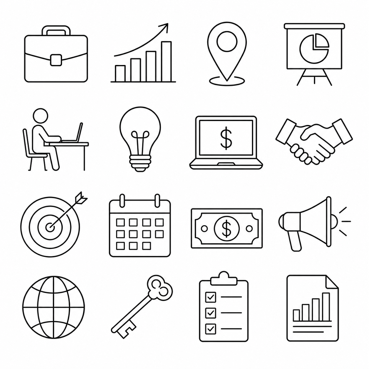 Minimalist Flat Icon Set Generators