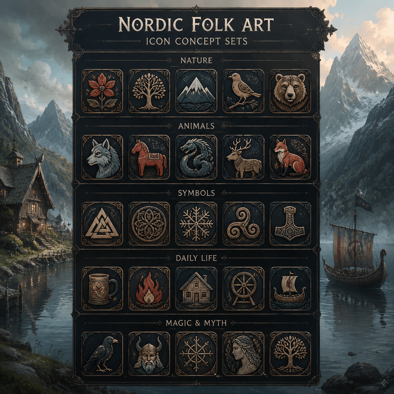 nordic-folk-art-icon-grid-sets-9