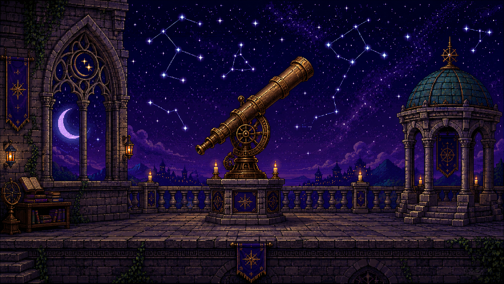 Pixel Art Environment Sets Background