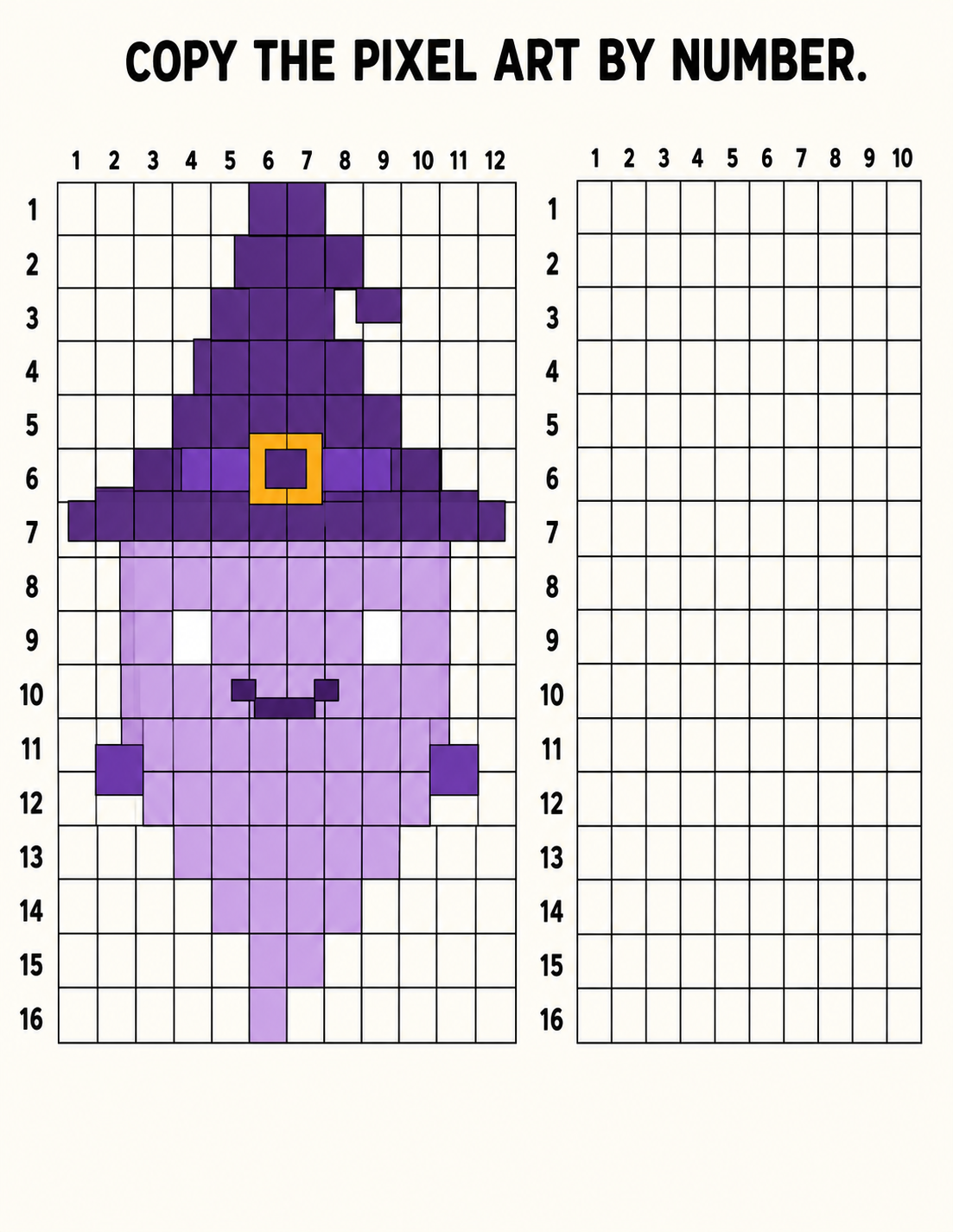 Pixel Art Grid Activities For Kids