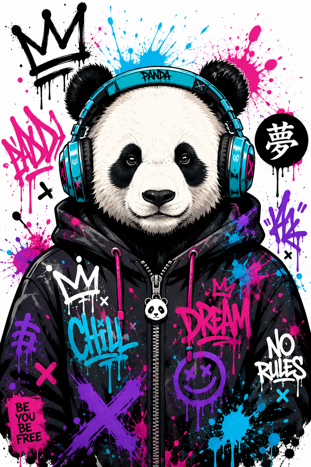 Street Style Animal Pop Art Portraits — Panda