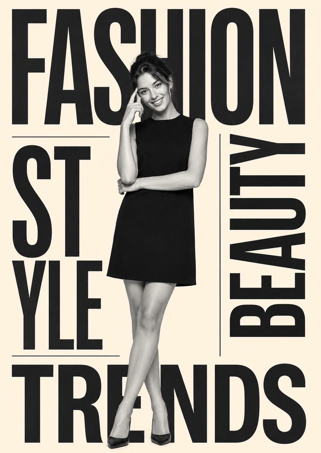 Typographic Fashion Editorial Posters