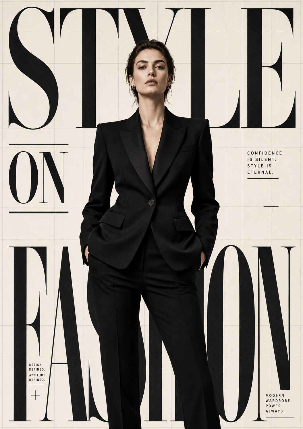 Typographic Fashion Editorial Posters