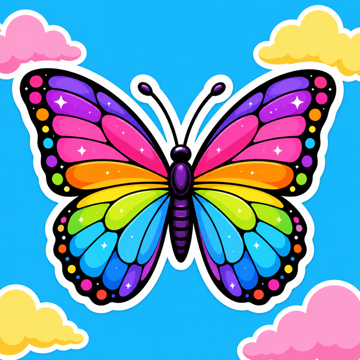 Vibrant Trendy Sticker Art Designs