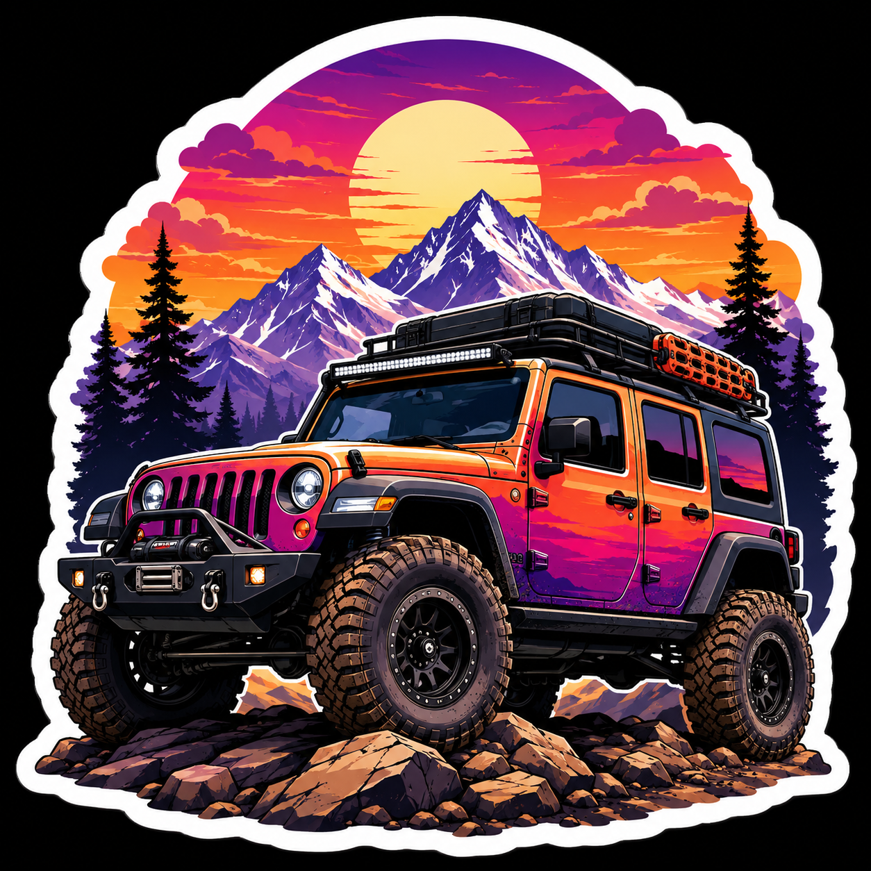 Vibrant Trendy Sticker Art Designs