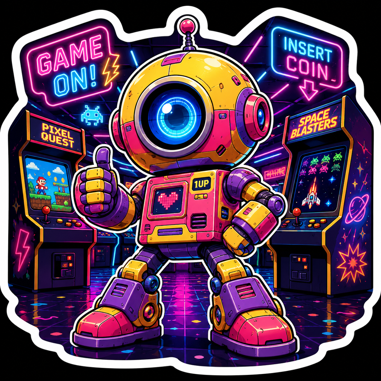 Vibrant Trendy Sticker Art Designs