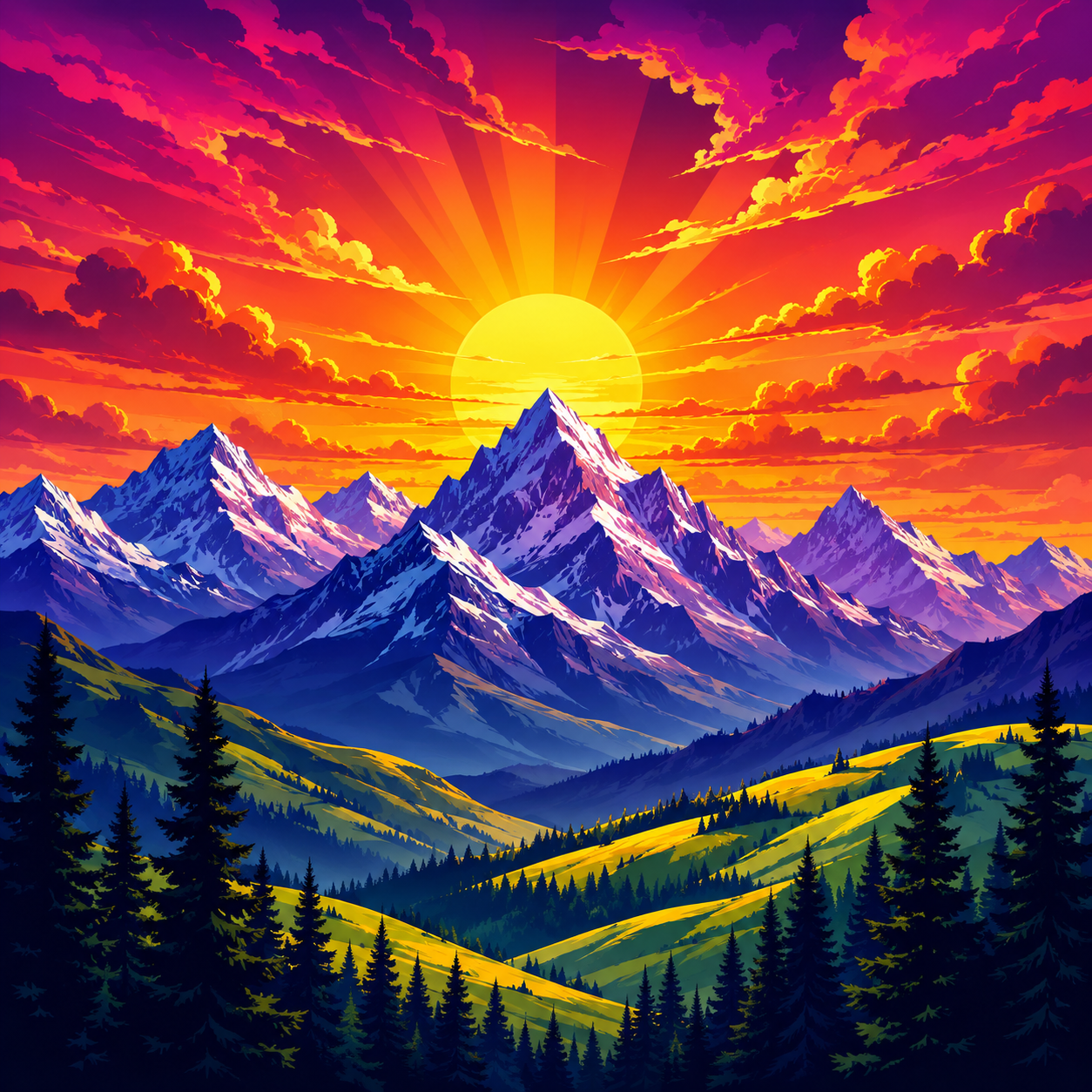 Vibrant Trendy Sticker Art Designs