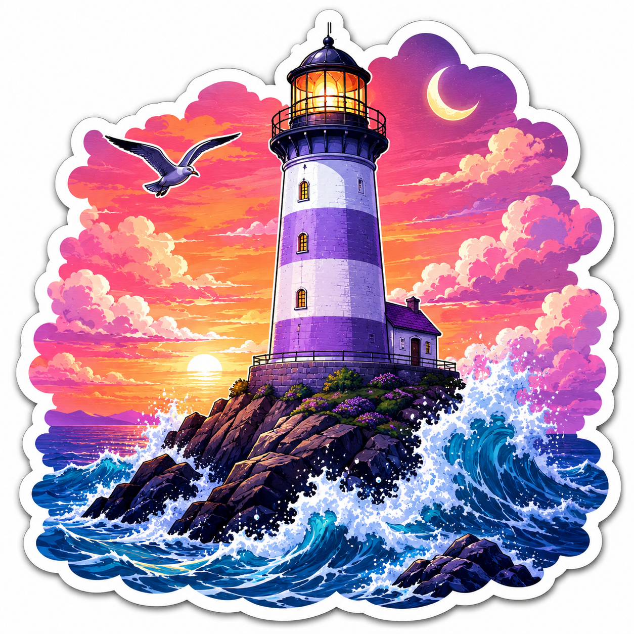 Vibrant Trendy Sticker Art Designs