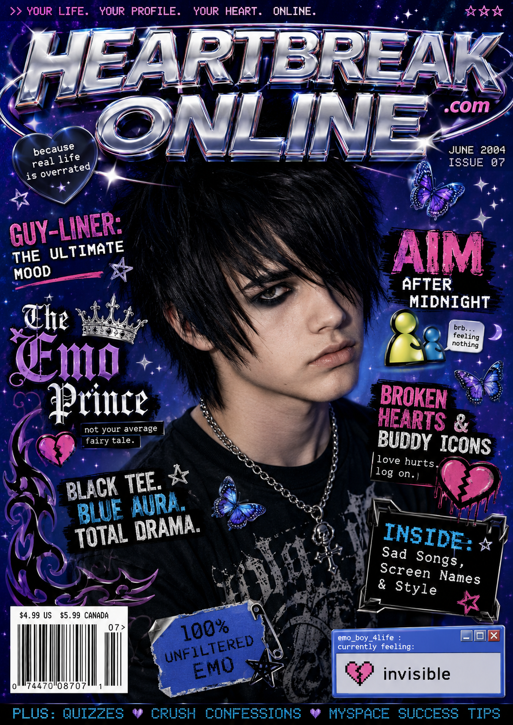 Y2k Magazine Cover Prompt Templates