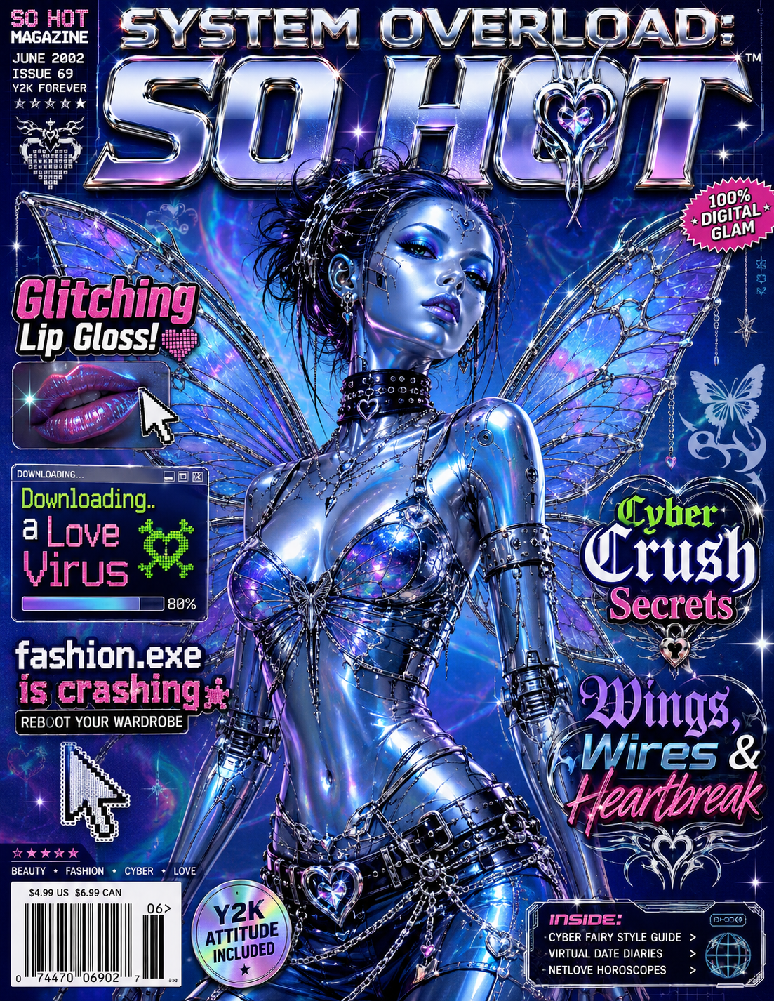 Y2k Magazine Cover Prompt Templates